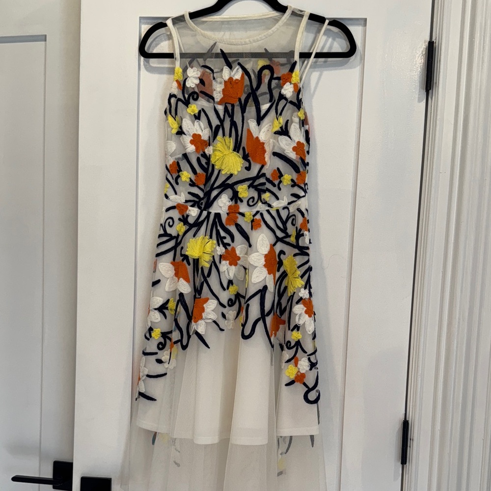 Eva Franco Floral Embroidered Midi Dress - Multicolor